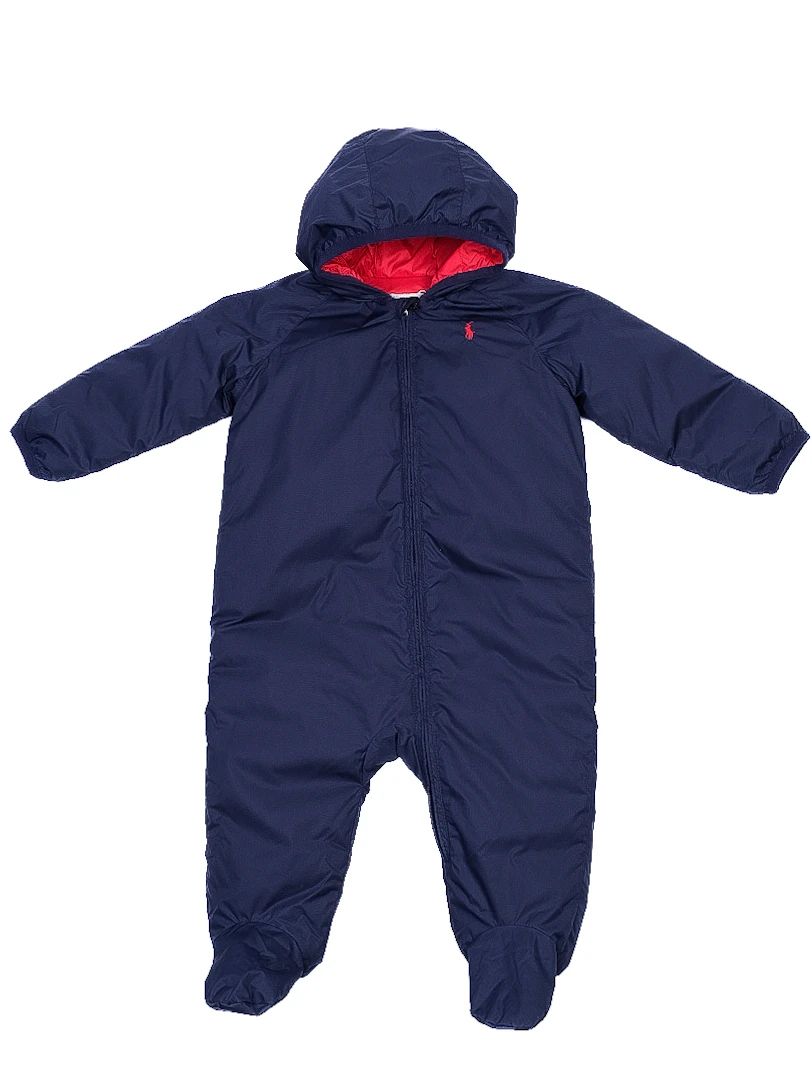 Excellent Ralph Lauren Infant Snowsuit Blue 100% Recycled Polyester 9 Months