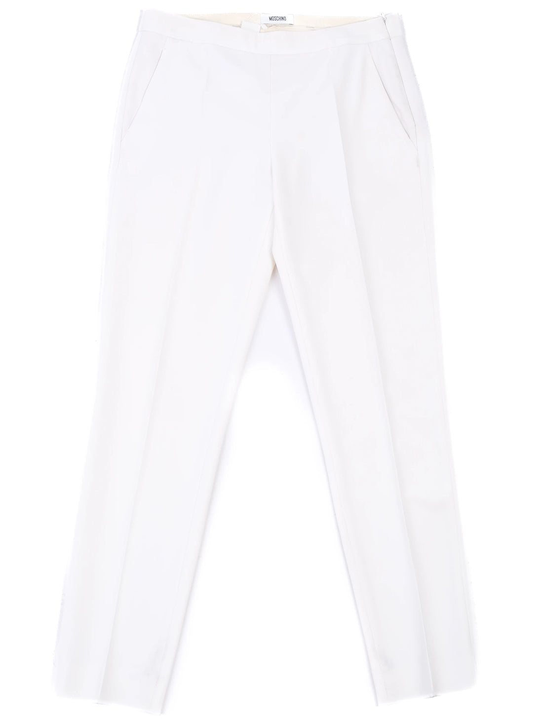 Good Moschino White Trousers Size M Triacetate Women