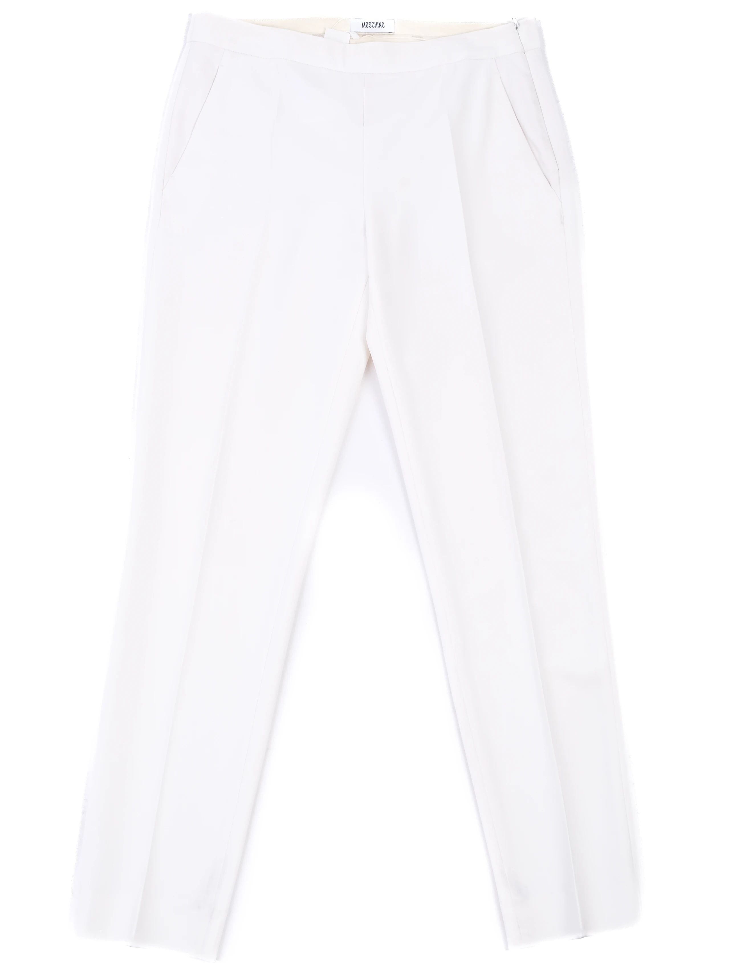 Good Moschino White Trousers Size M Triacetate Women