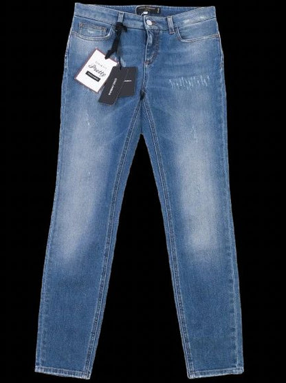 NEW Dolce Gabbana Blue Cotton Jeans Women&