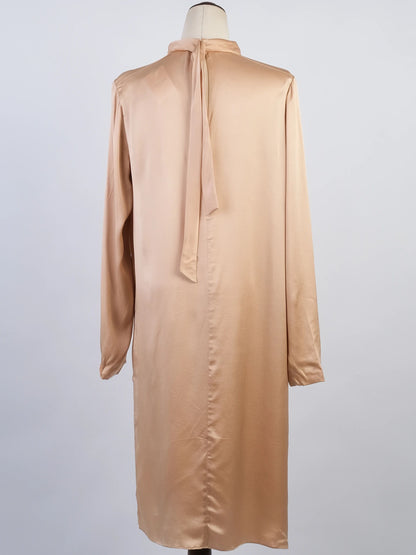 Excellent Chloe Pink Silk Long Sleeve Dress Size L