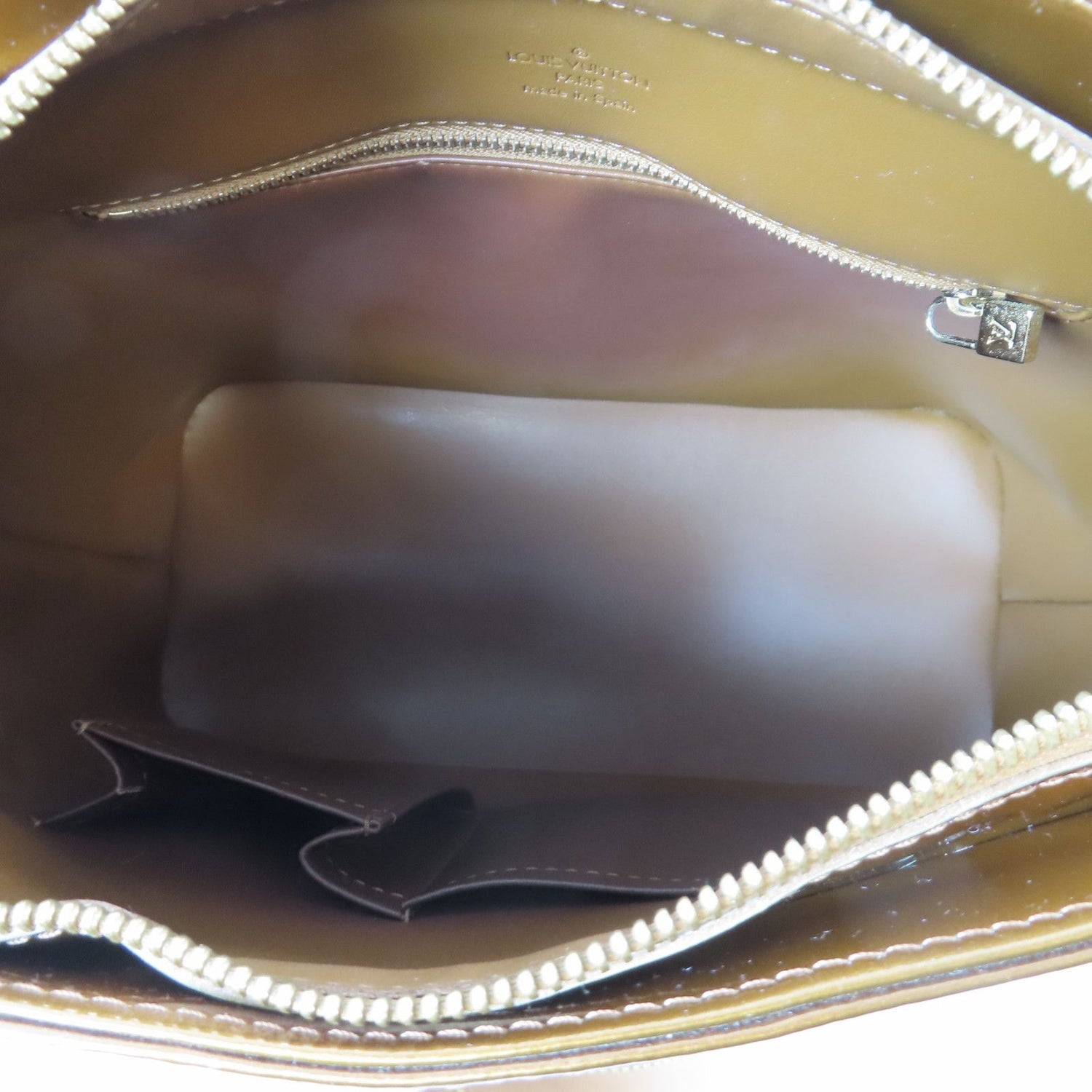 Louis Vuitton Vernis Houston Gold Shoulder Bag Color Brown Bronze Brown Shoulder Bag M 91122