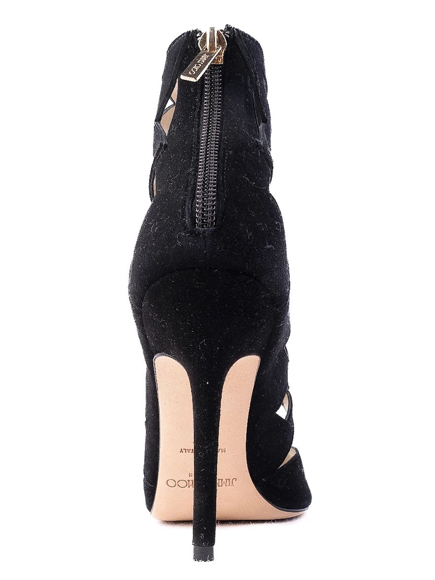 Excellent Jimmy Choo Black Suede High-Heeled Shoes Size 39