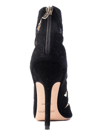 Excellent Jimmy Choo Black Suede High-Heeled Shoes Size 39