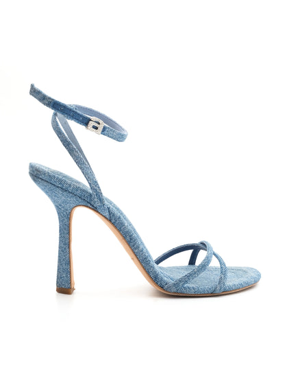 Excellent Alexander Wang Blue Leather High-Heeled Sandals Size 38
