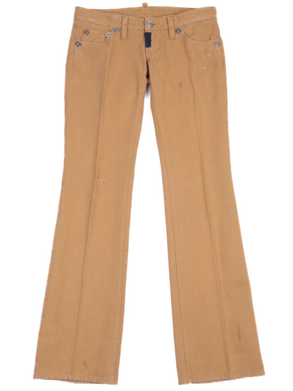 EXCELLENT 7 For All Mankind Orange Cotton Pants Size M Women