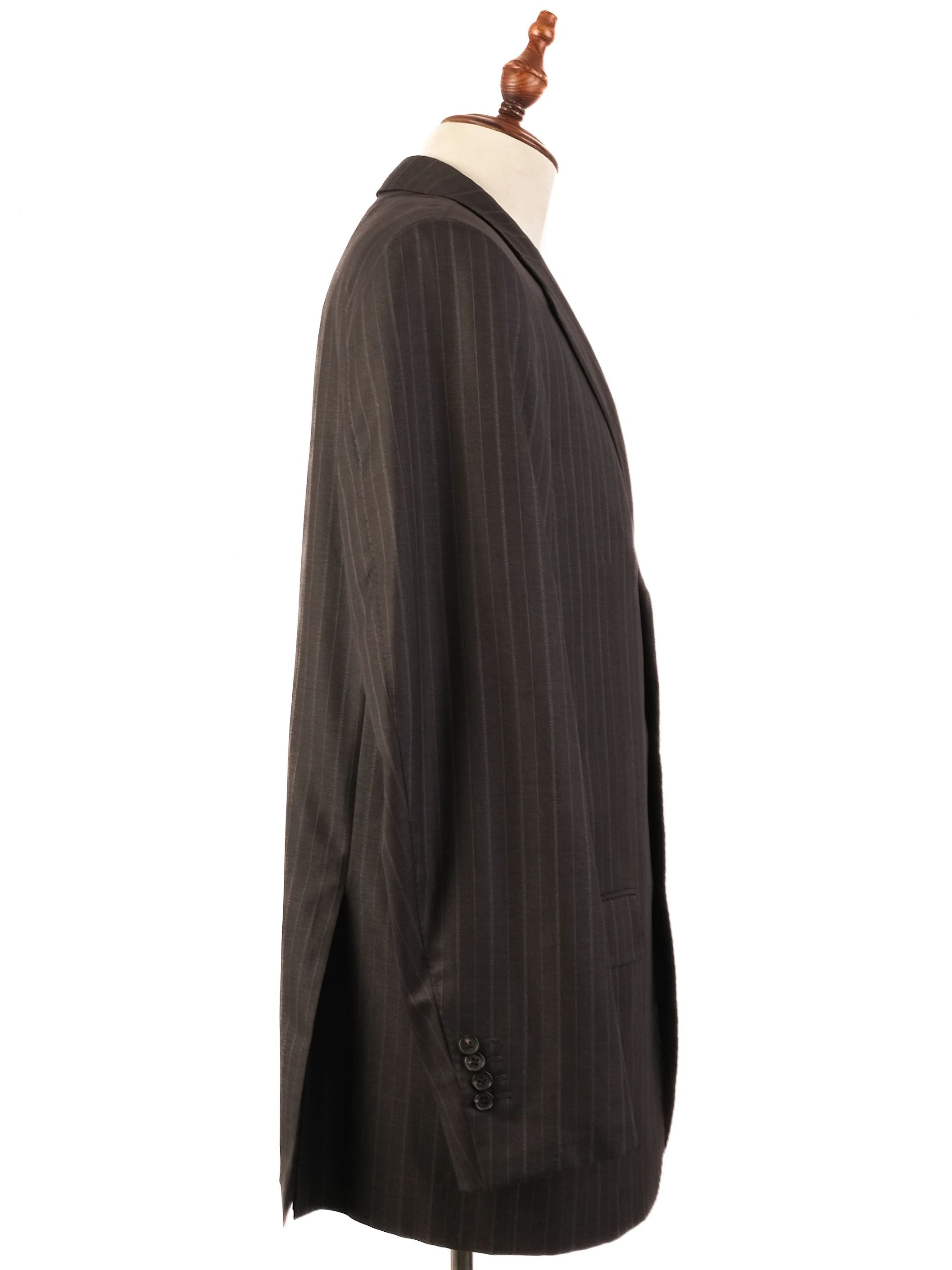 Excellent Ermenegildo Zegna Black Wool Suit Jacket Size L