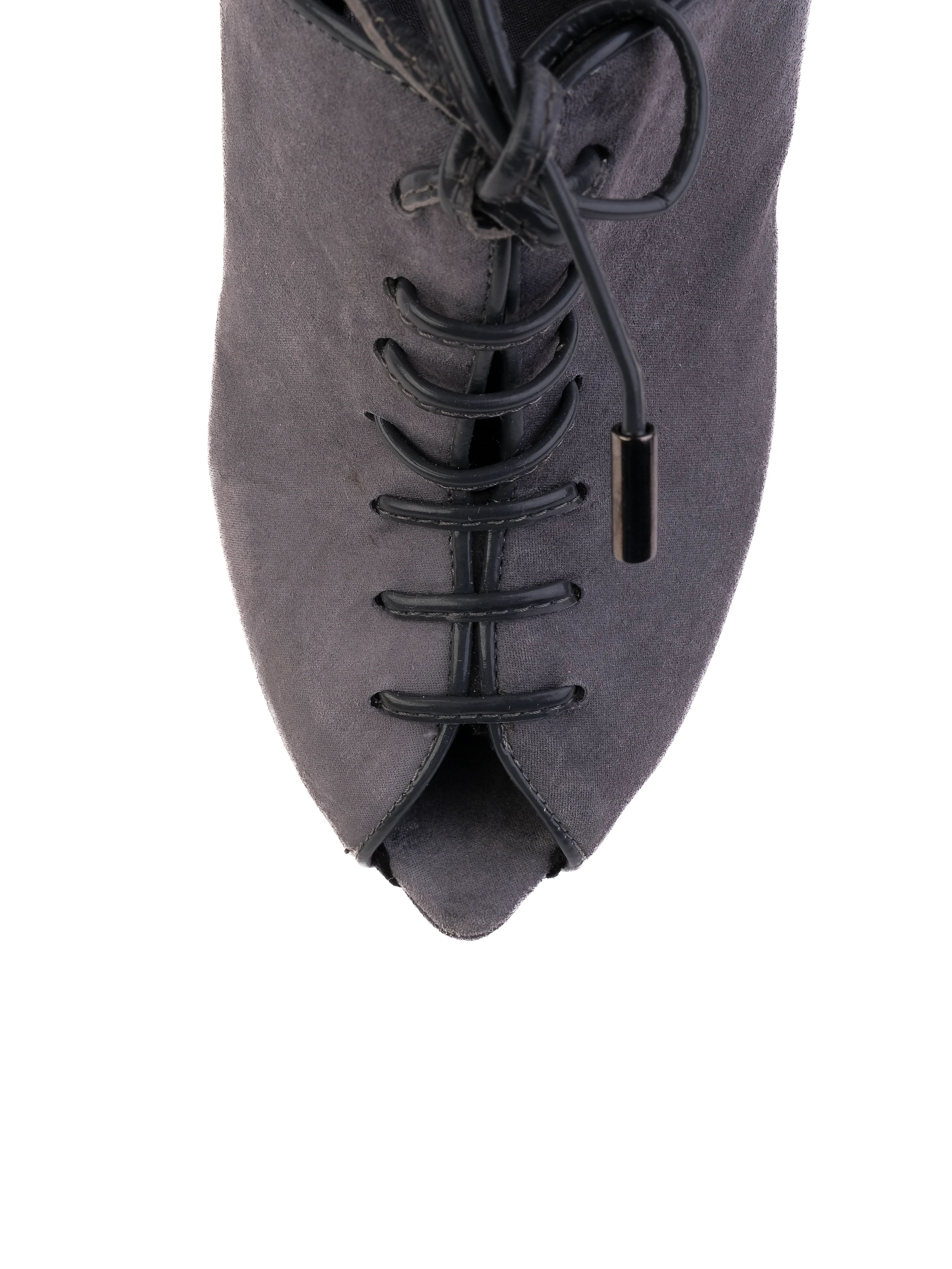 Excellent Nando Muzi Blue Suede High Heeled Shoes Size 38