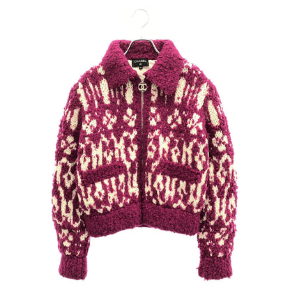 Chanel Pink Knit Blouson Blouson Wool P 62173k 47609