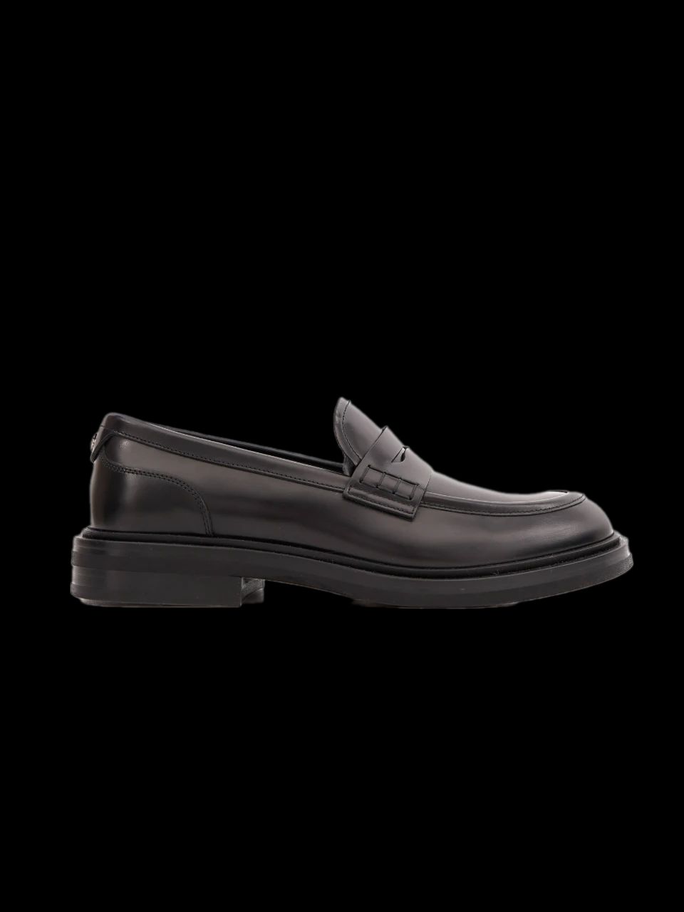 Excellent Dolce Gabbana Black Leather Loafers Size 40 Men