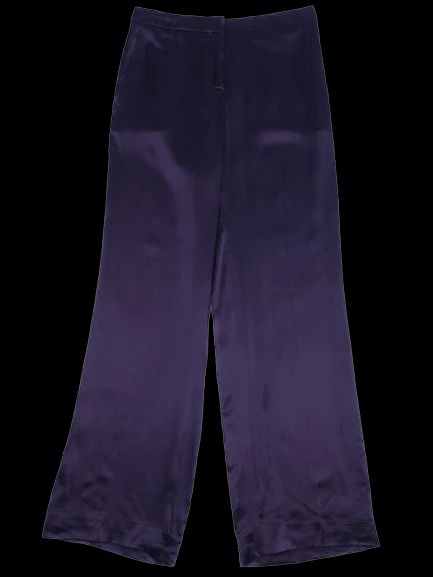 Excellent Alberta Ferretti Purple Silk Pants Size S