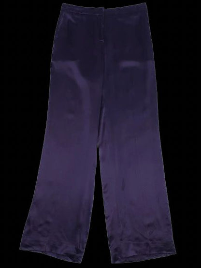 Excellent Alberta Ferretti Purple Silk Pants Size S