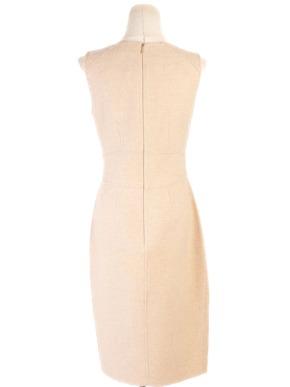 Excellent Carolina Herrera Orange Wool Sheath Dress Size S