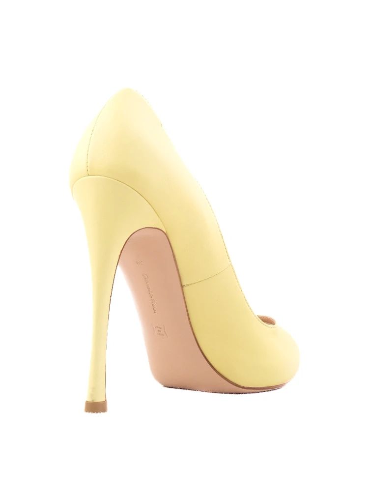 Excellent Gianvito Rossi Yellow Leather High-Heeled Shoes Size 39