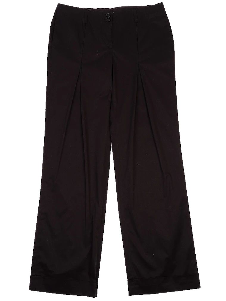 Excellent Moschino Black Cotton Pants Size L for Women