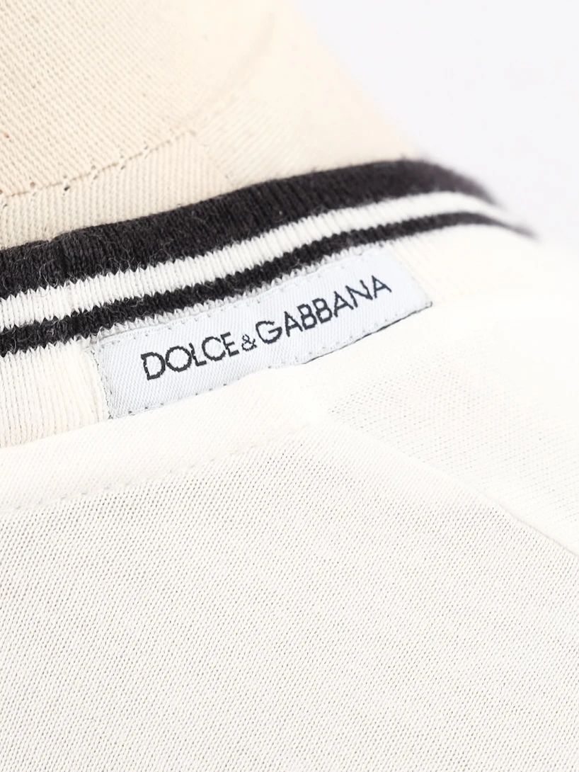 Excellent Dolce Gabbana White Cotton T-Shirt Size XS with Stars Design