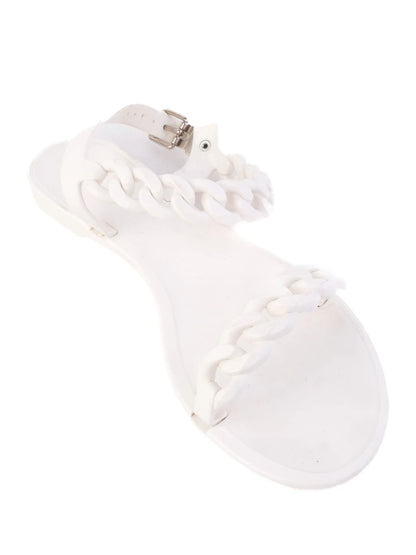 Givenchy White Leather Sandals Size 37 Excellent Condition