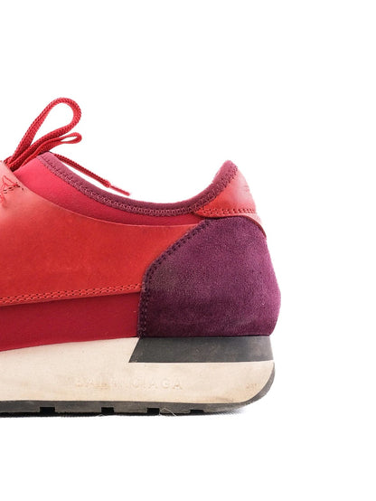 Excellent Balenciaga Red Purple Sneakers Size 38 Fabric