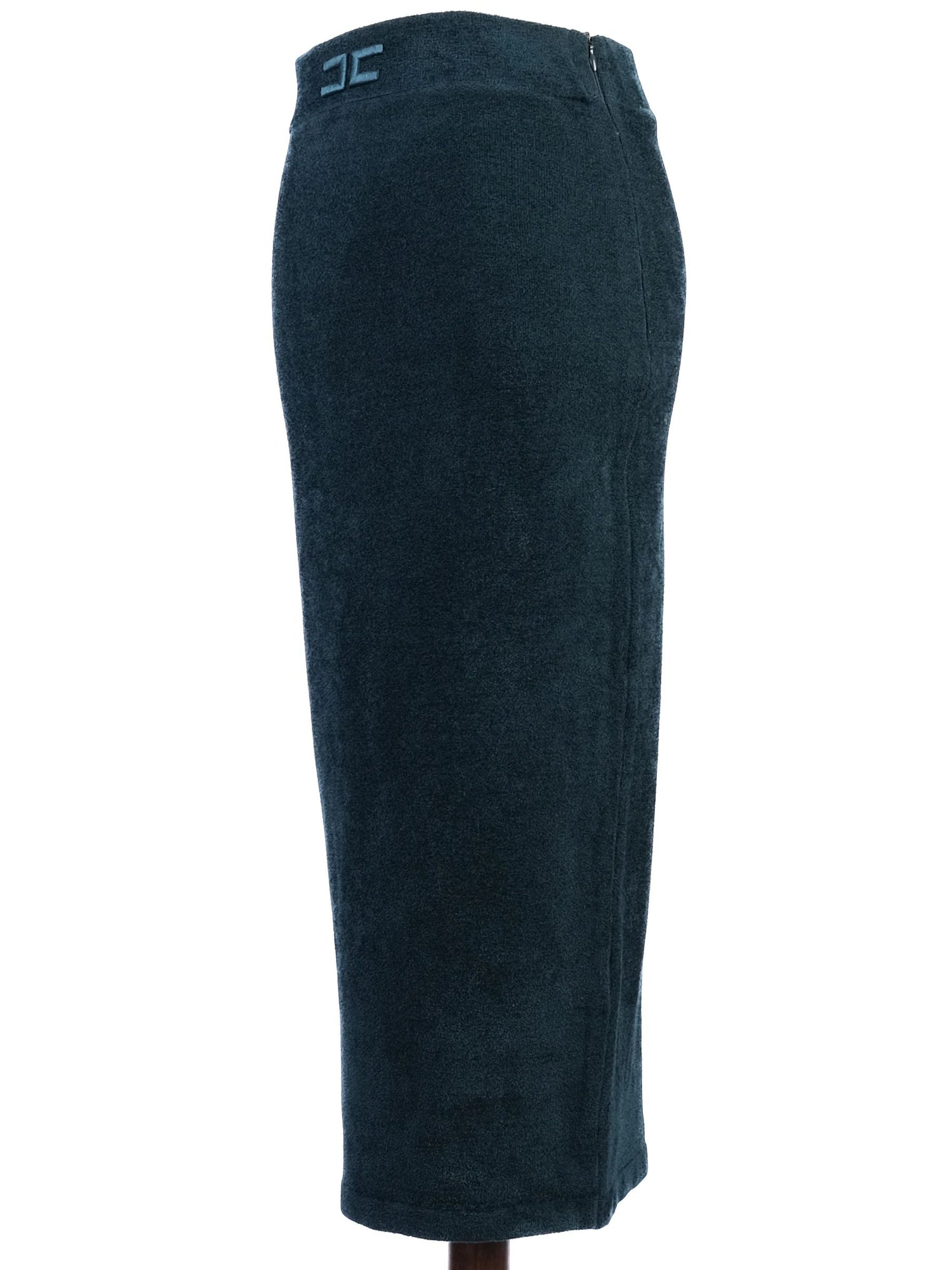 Elisabetta Franchi Green Wool Skirt Size S - Excellent Condition