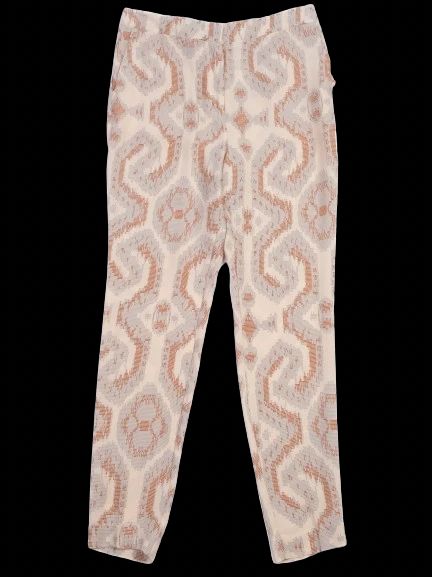 NEW By Malene Birger White Patterned Pants Size S Viscose