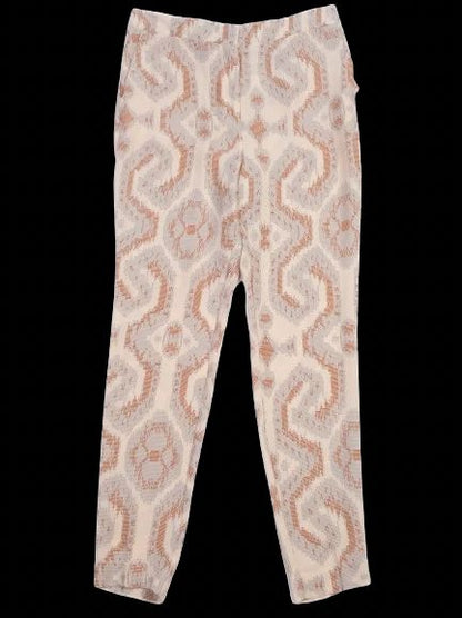 NEW By Malene Birger White Patterned Pants Size S Viscose