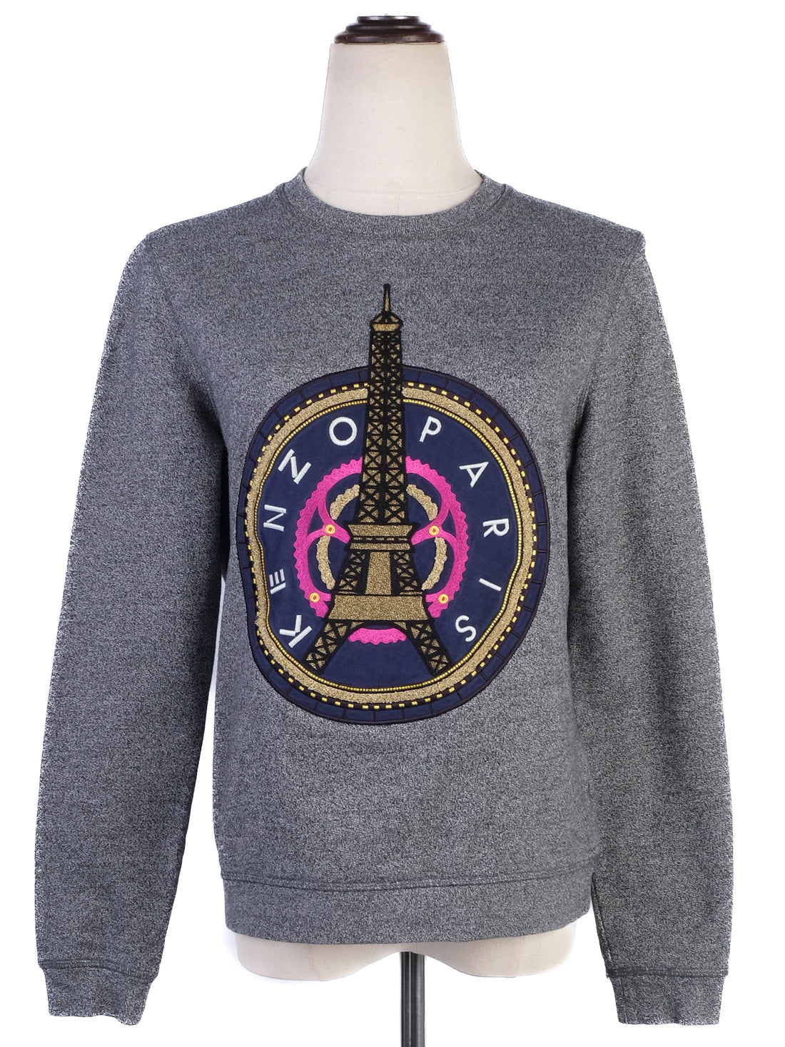 Excellent Kenzo Paris Gray Cotton Sweatshirt Size M Women&