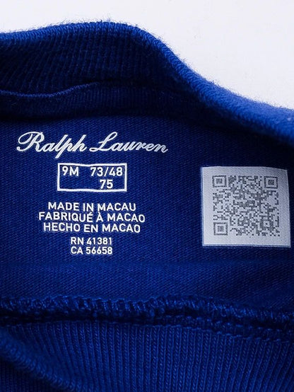Polo Ralph Lauren Blue Cotton Long-Sleeve Shirt Size 9 Months