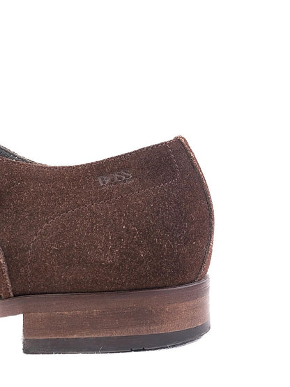 Excellent Hugo Boss Brown Suede Double Monk Strap Shoes Size 40