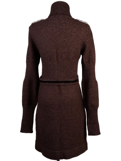 Excellent Liu Jeans Orange Wool Coat Size S with High Collar