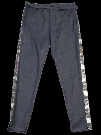 Excellent Zadig&amp;Voltaire Gray Wool Pants Size M with Snakeskin Detail