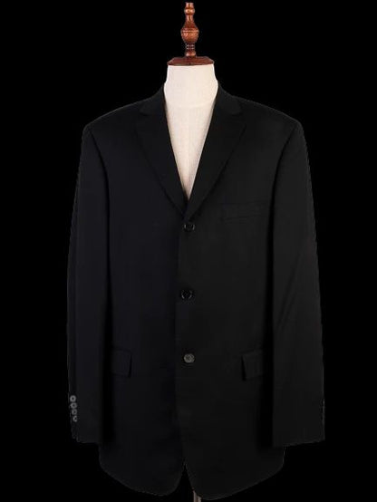Good Vitale Barberis Canonico Black Cashmere Wool Suit Jacket Size L