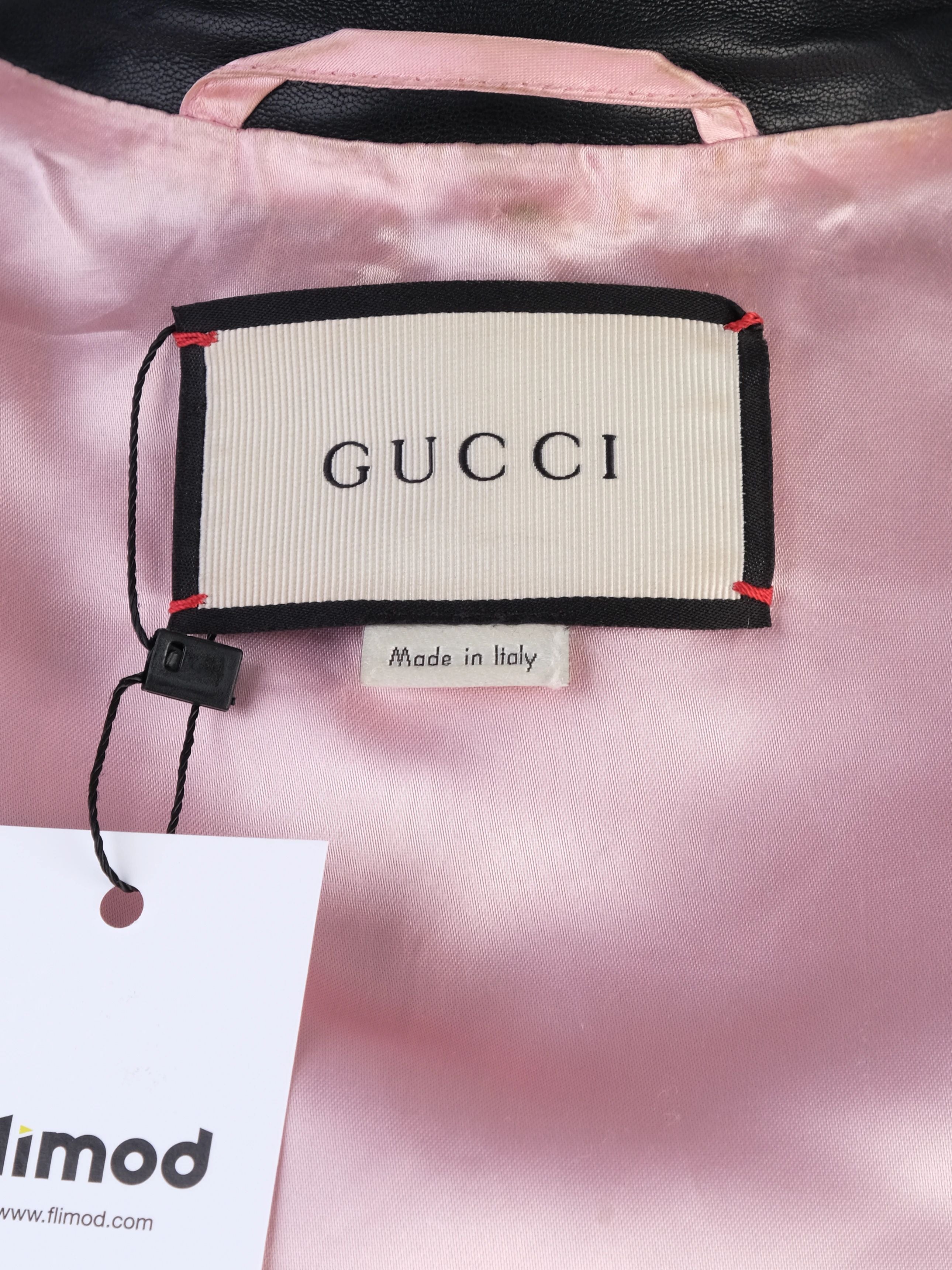 Gucci WomenÕs Black Wool Jacket XXS with Red and Green Accents