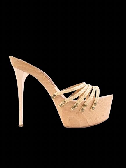 Excellent Gianmarco Lorenzi Orange Leather Stiletto Sandals Size 39