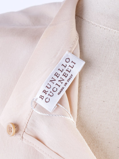 Excellent Brunello Cucinelli Orange Silk T-Shirt Size XS