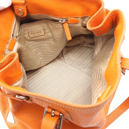 Prada Tote Bag Orange Leather