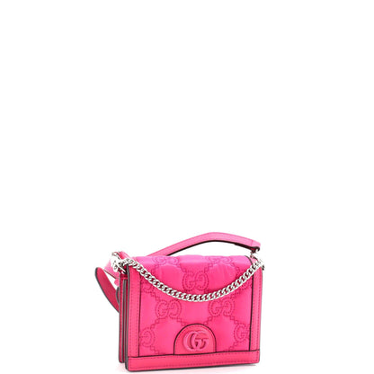 Gucci GG Marmont Flap Messenger Bag Gg Matelasse Nylon With Leather Mini