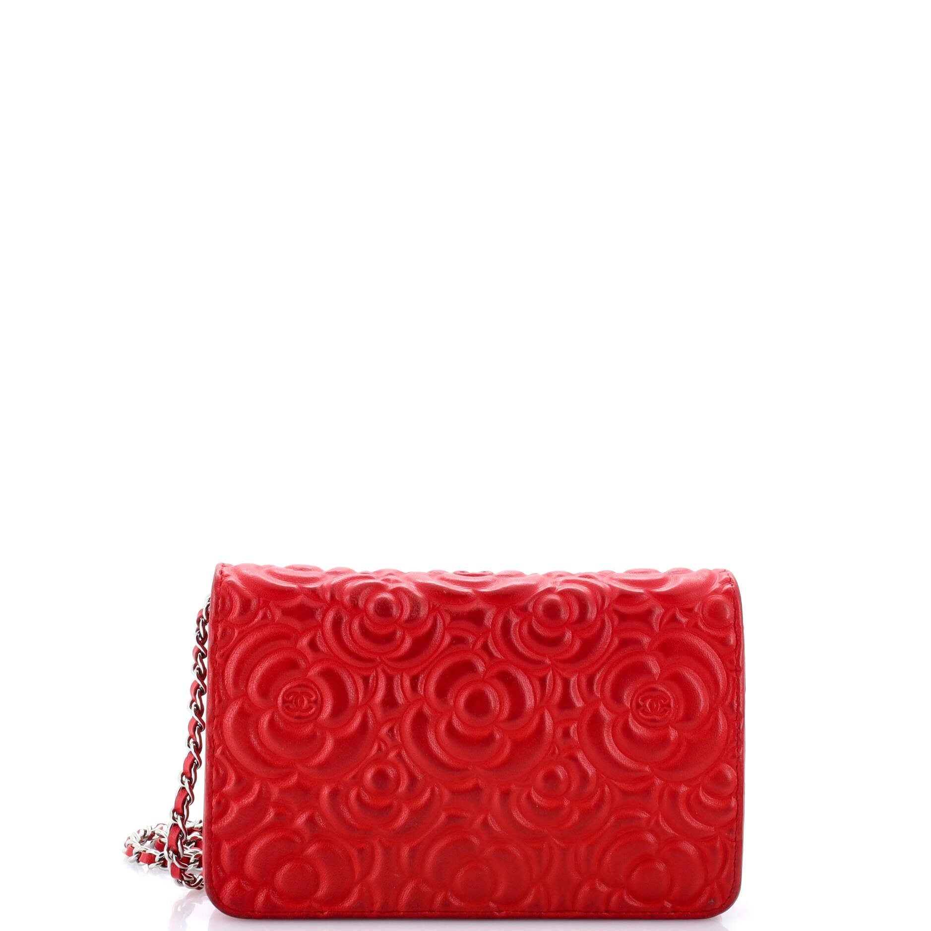Chanel Wallet On Chain Camellia Lambskin
