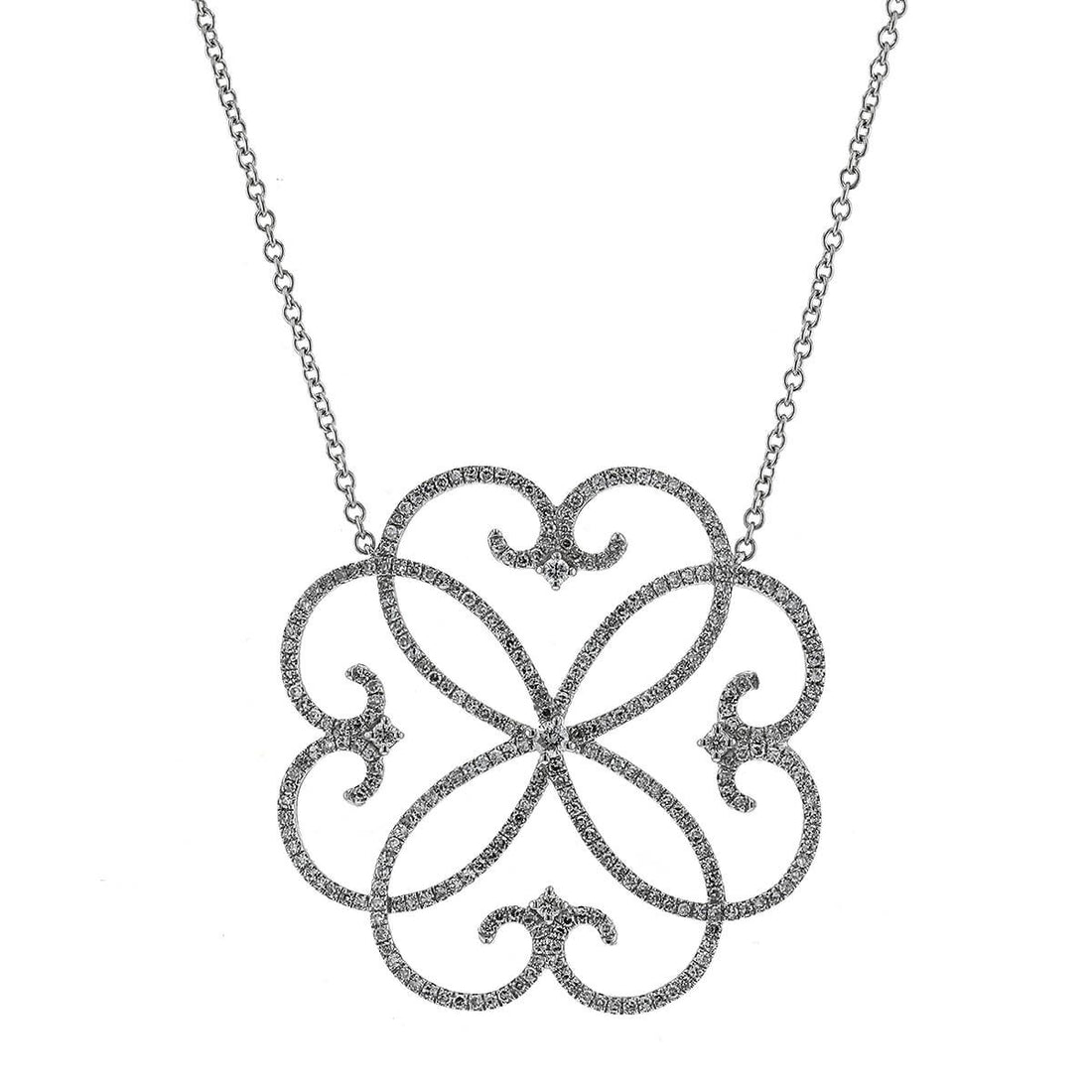 Forges Arabesque diamonds and gold necklace