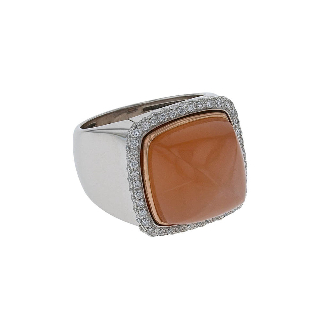 Fred Pain de Sucre pink quartz, diamonds and gold ring