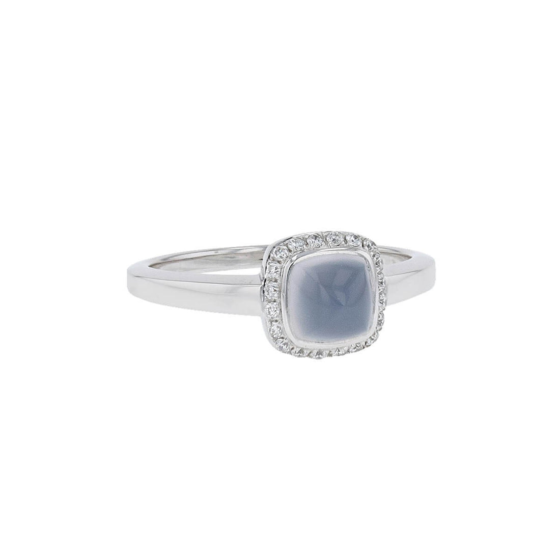 Fred Pain de Sucre XS blue chalcedony, diamonds and gold ring