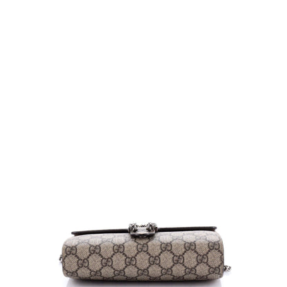 Gucci Dionysus Chain Wallet Gg Coated Canvas Small