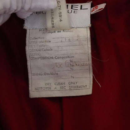 Chanel Coat Jacket Cashmere Red Cc Auth