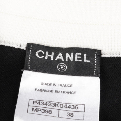 Chanel Black White Coco Mark Button Dress Cotton Rayon P 43423k 04436