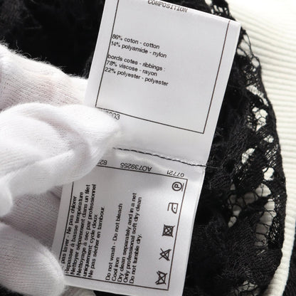 Chanel Black White Coco Mark Knit Cotton Rayon P 55998v 42320