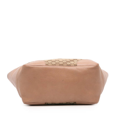 Gucci GG Canvas And Leather Bree Tote Pink