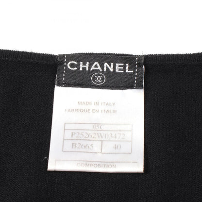 Chanel Black White Beige Tweed Knit Cashmere P 25262w 03472