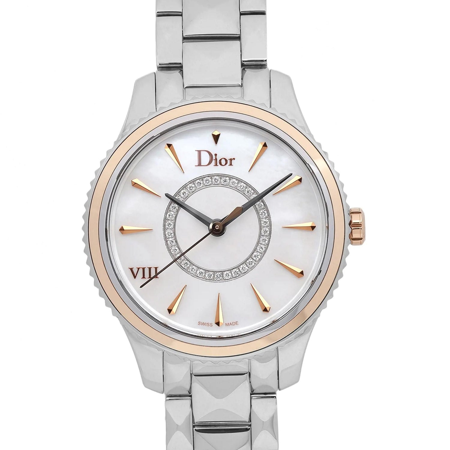 Christian Dior VIII Montaigne Steel Diamond MOP Dial Ladies CD1521I0M001
