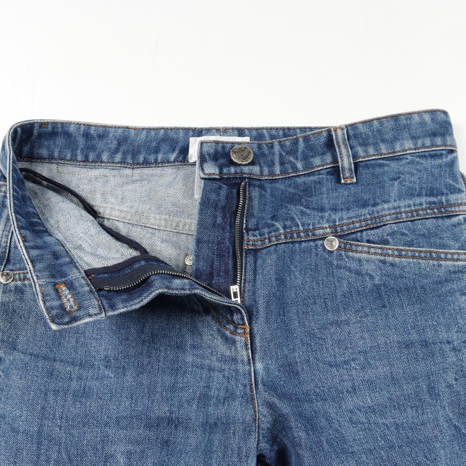 Chanel Blue Coco Mark Denim Pants Cotton P 61138v 46823