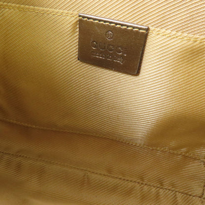 Gucci Canvas/leather Shoulder Bag Silver Shoulder Bag Golden Shoulder Bag Gold Gg Canvas 005.0813