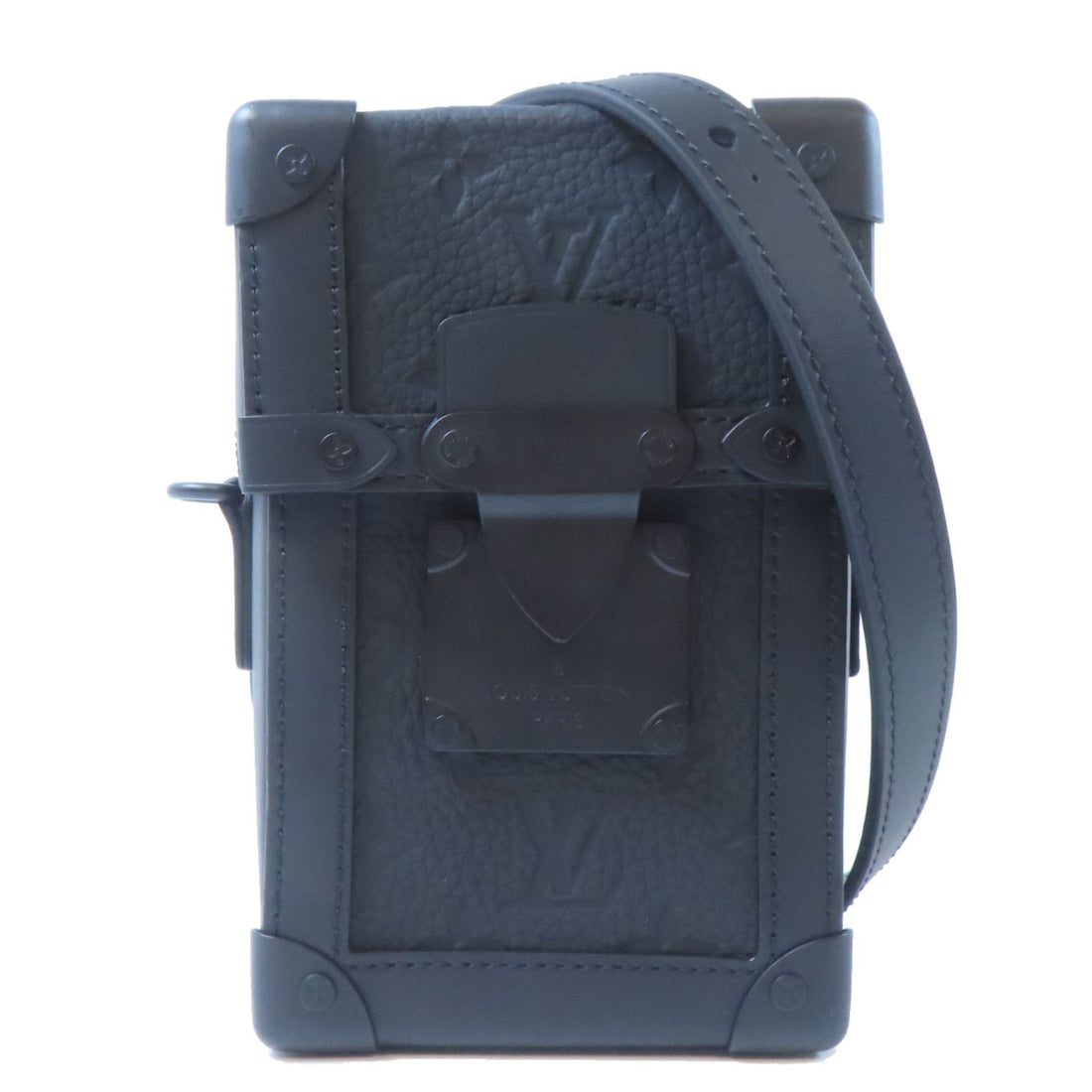 Louis Vuitton Monogram Taurillon Vertical Trunk Shoulder Bag Black Shoulder Bag M 82070